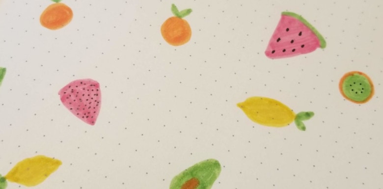 Bullet Journal Fruit Themes - How To Draw Fruit in your Bullet Journal